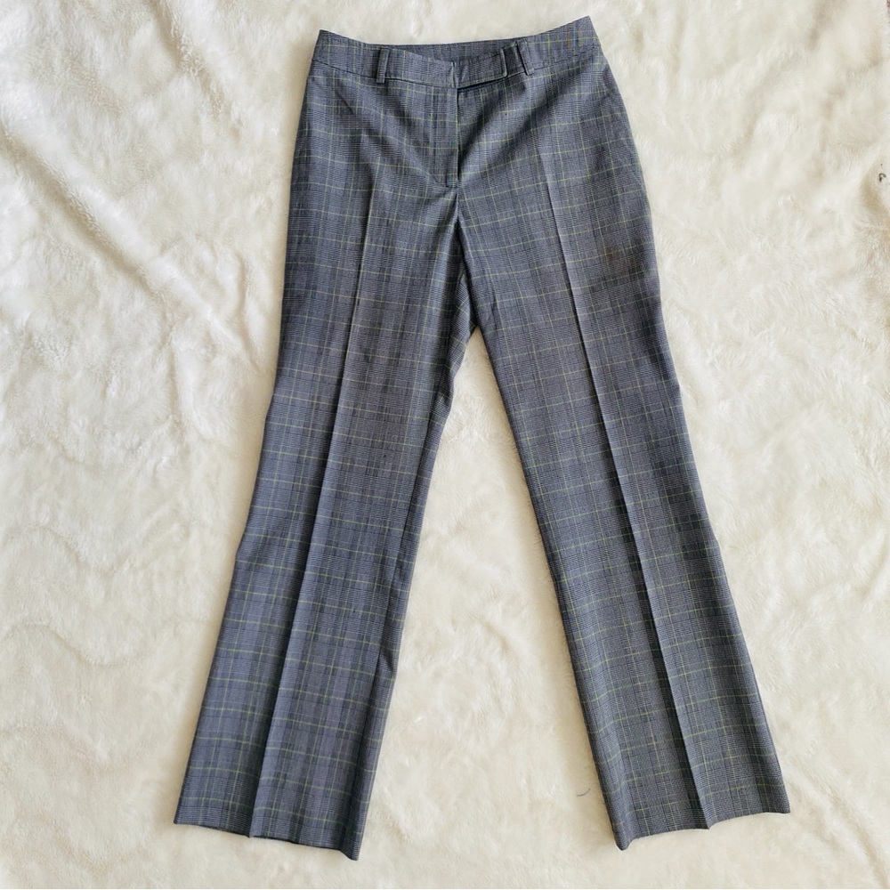 Conrad Proportion Petite Straight Leg Dress Pants - Grey Plaid